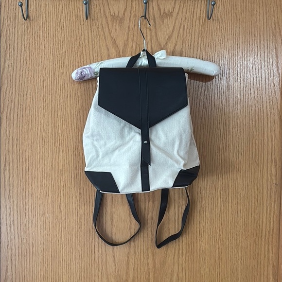 Deux Lux Black and Eggshell White Backpack - Picture 1 of 11